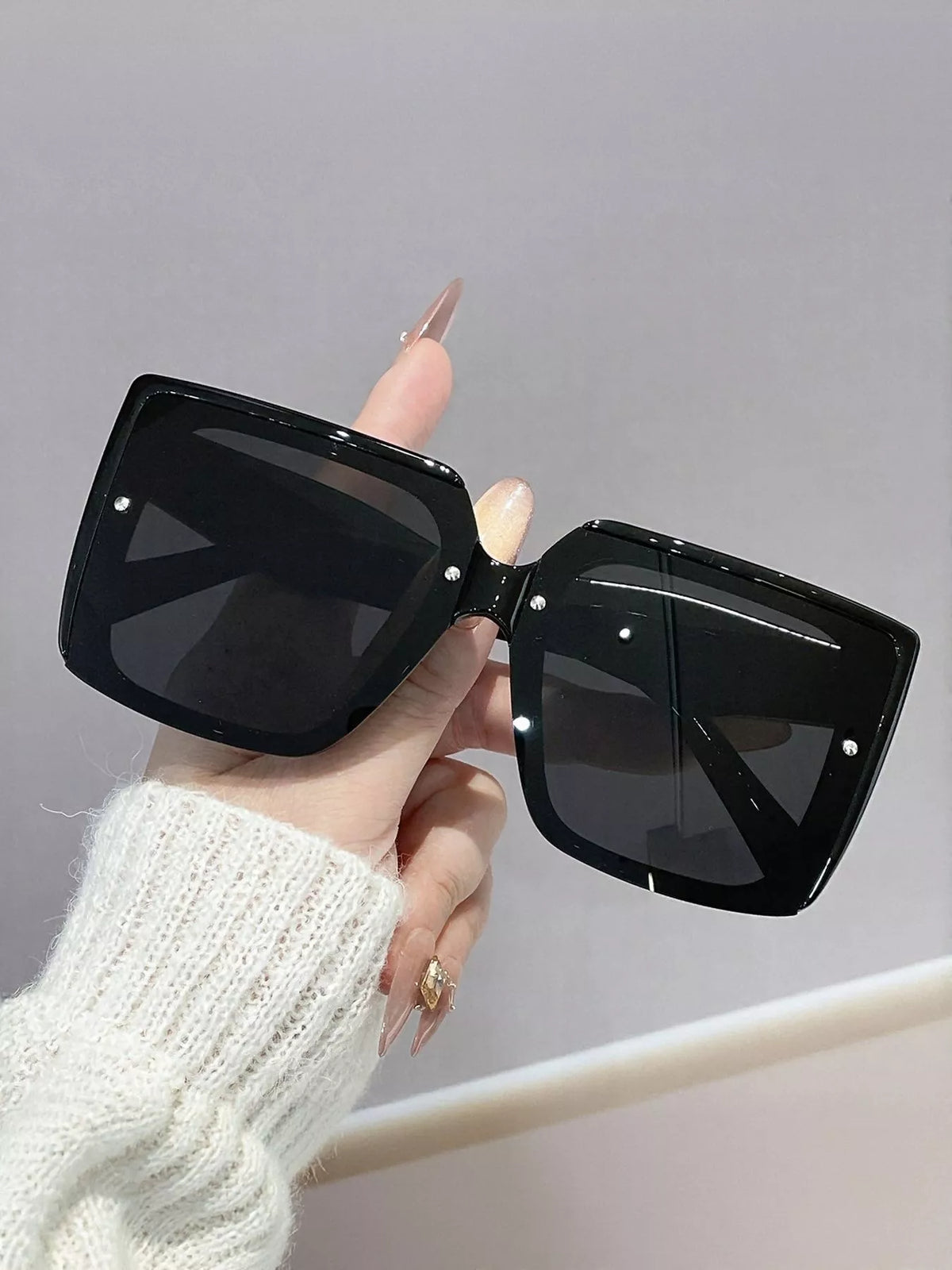 Oversized Gradient Square Sunglasses - URBANPICK FASHION