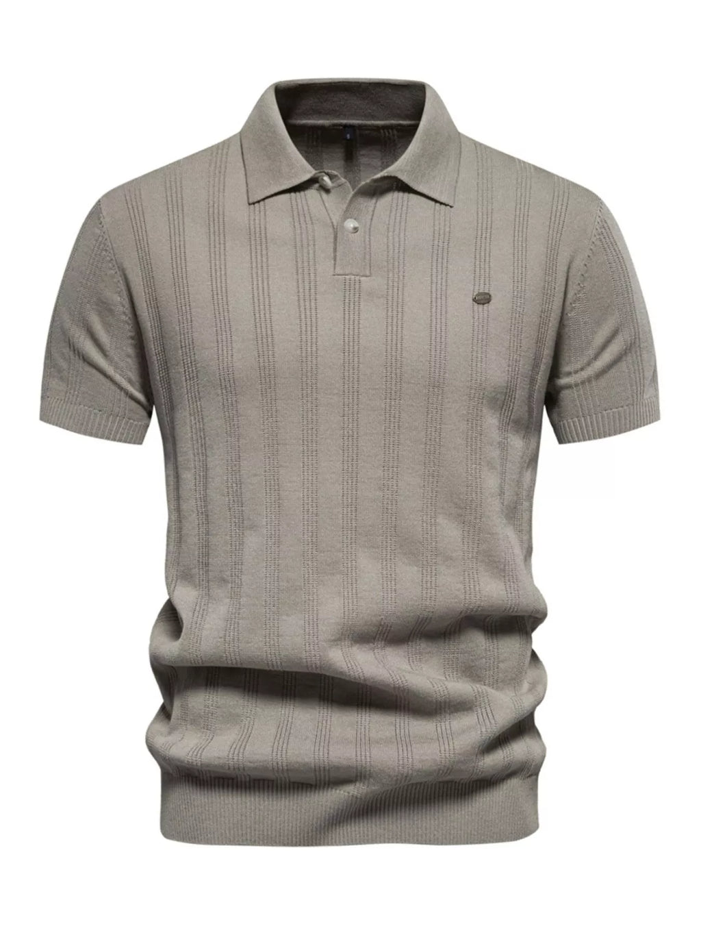 Men's Short Sleeve Knit Polo - URBANPICK FASHION