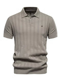 Men's Short Sleeve Knit Polo - URBANPICK FASHION