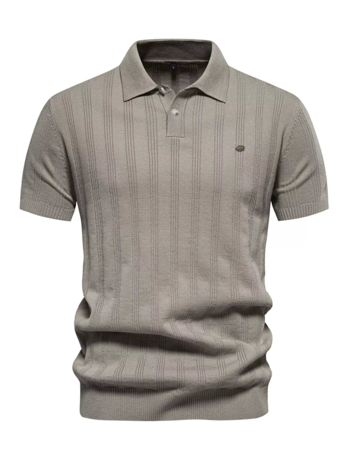 Men's Short Sleeve Knit Polo - URBANPICK FASHION