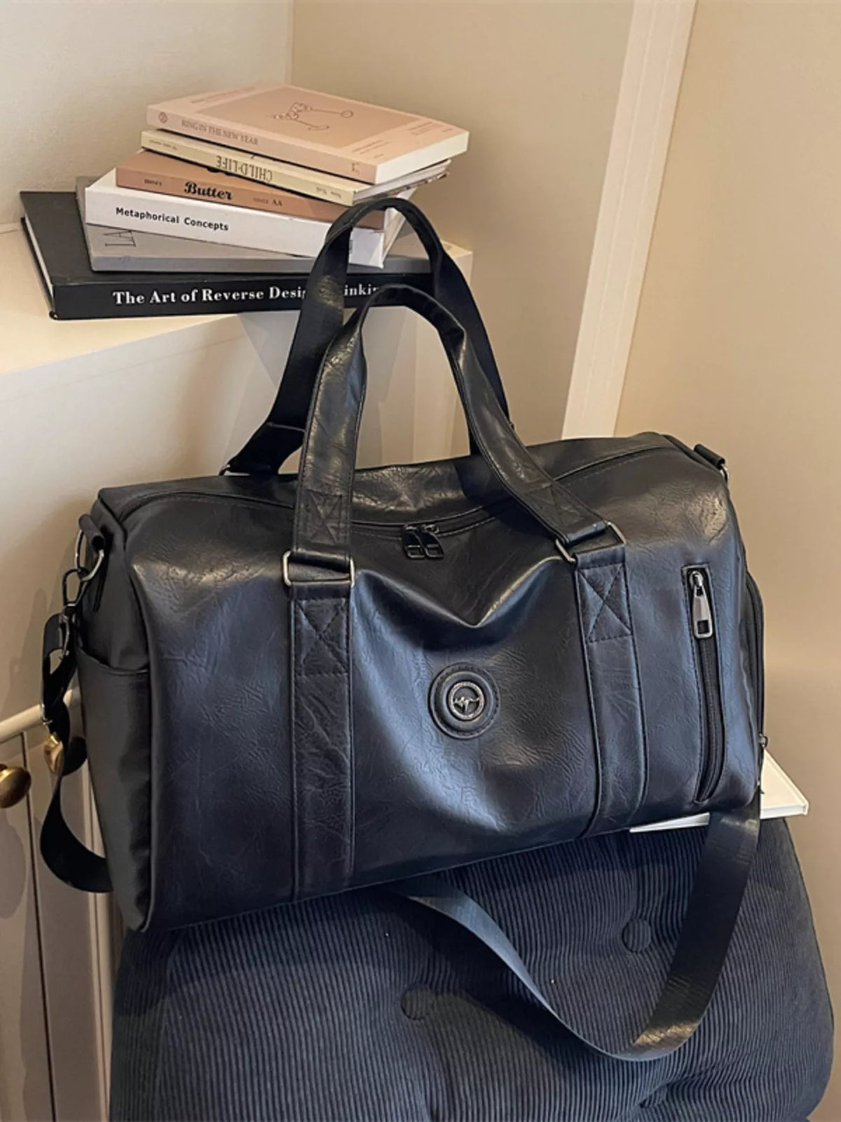 PU Leather Duffel Bag - URBANPICK FASHION