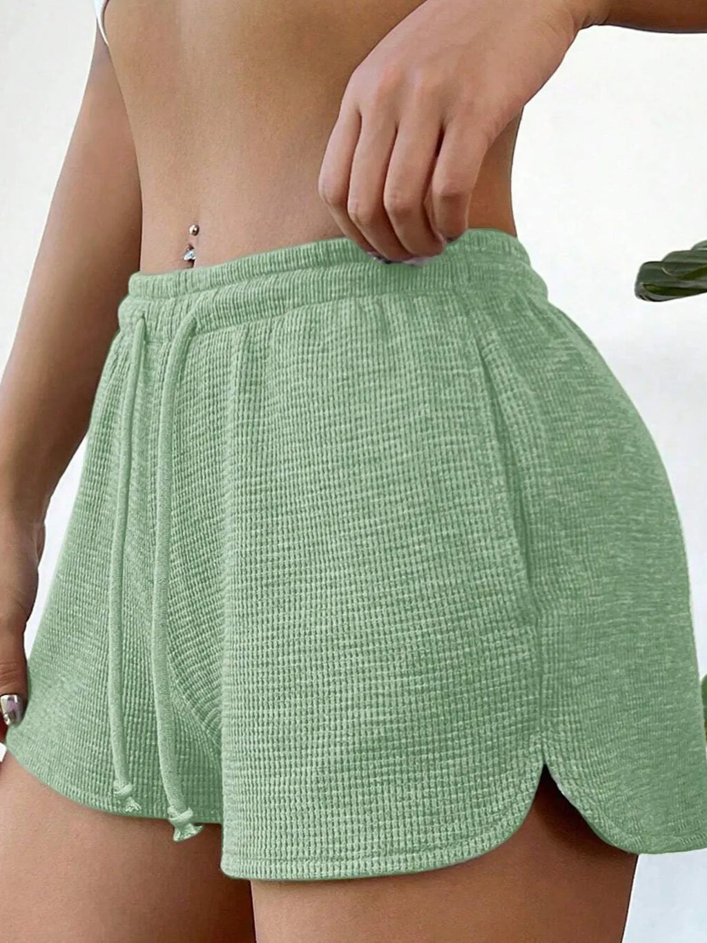 Drawstring Shorts with Pockets - URBANPICK FASHION