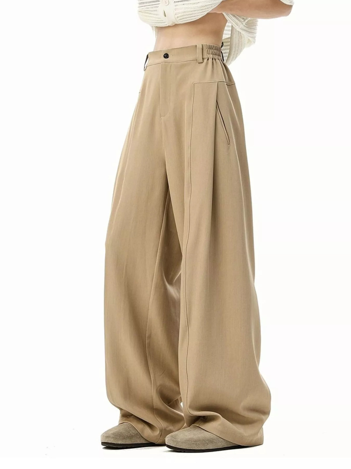 Men's Plus Size Wide-Leg Pants - URBANPICK FASHION