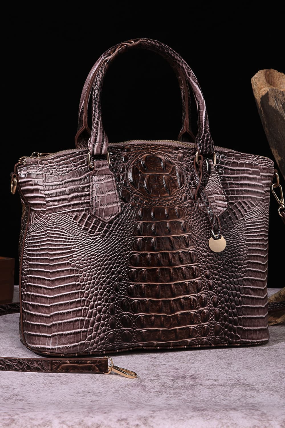 Gradient PU Leather Handbag - URBANPICK FASHION