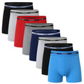 Men's 8-Pack Cotton Stretch Boxer Briefs (S-2XL): Charcoal/Navy/Black/Aqua/Red/Heather Grey / S
