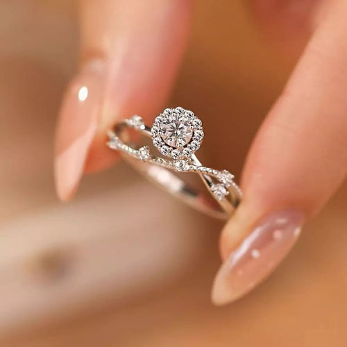 1 Carat 925 Sterling Silver Moissanite Layered Ring - URBANPICK FASHION
