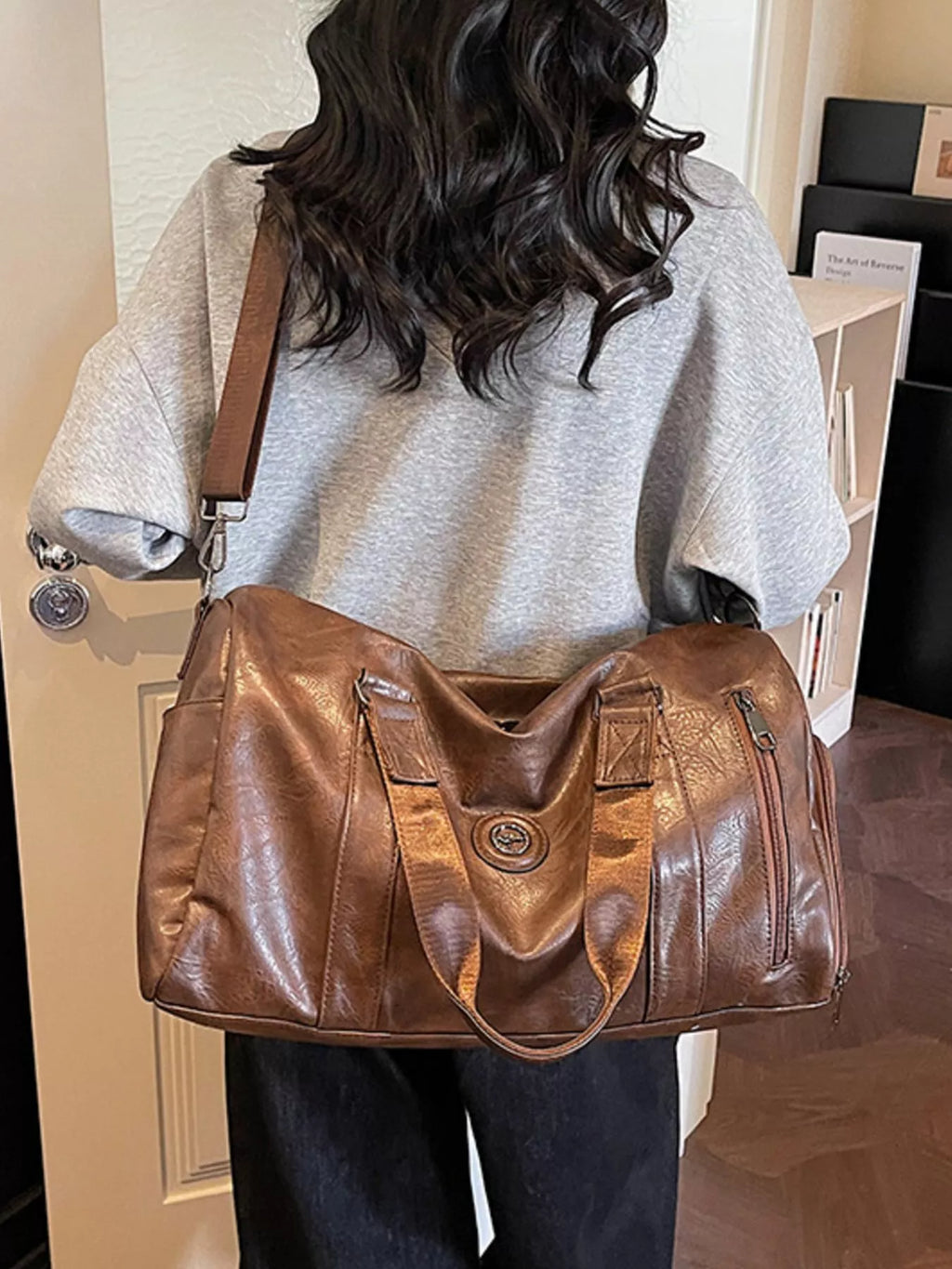 PU Leather Duffel Bag - URBANPICK FASHION