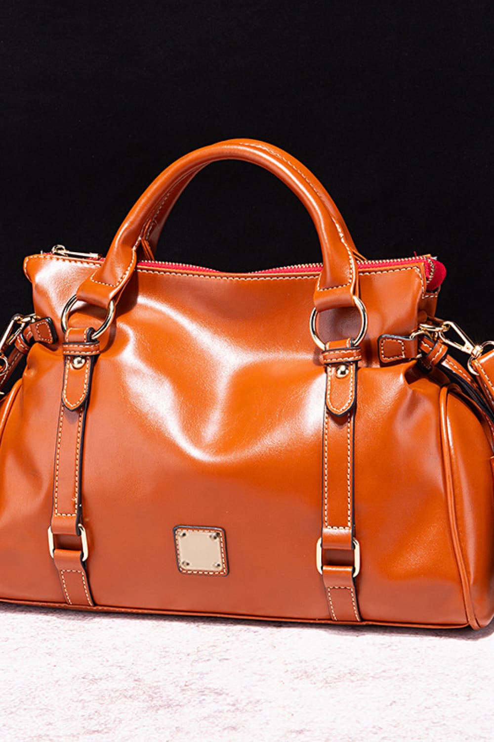 PU Leather Handbag with Tassels - URBANPICK FASHION