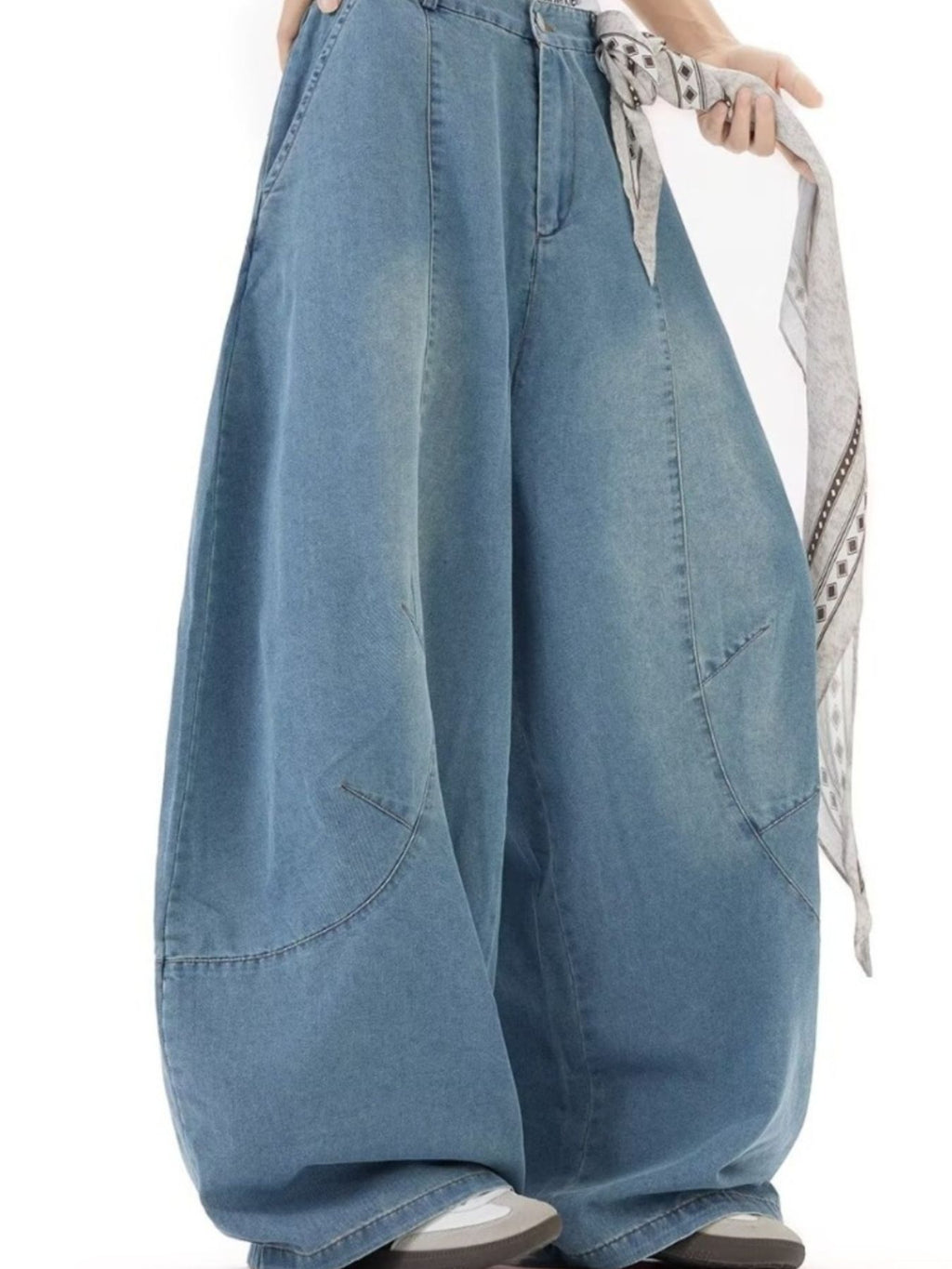 Men's Full Size Wash Wide Leg Jeans Plus Size - URBANPICK FASHION