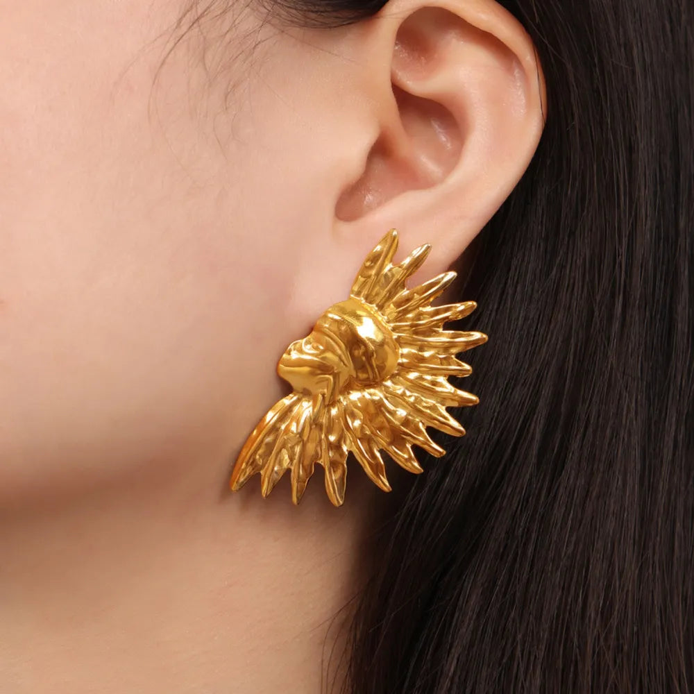Titanium Steel Gold-Plated Earrings - URBANPICK FASHION