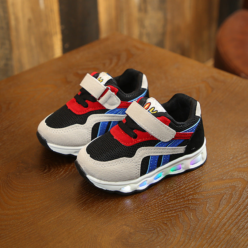 Kids Light-Up Breathable Running Sneakers