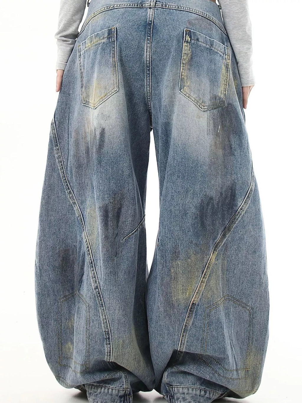 Men's Full Size Wide Leg Jeans Plus Size - URBANPICK FASHION
