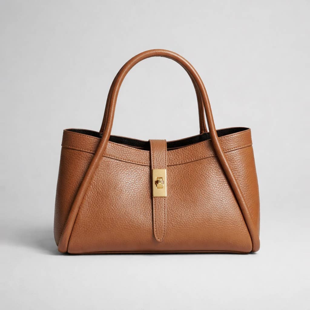 Italia Sage Green Leather Tote – Made in Italy