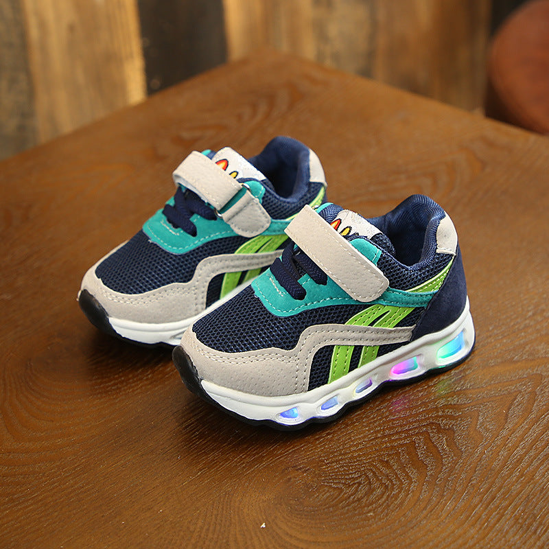 Kids Light-Up Breathable Running Sneakers
