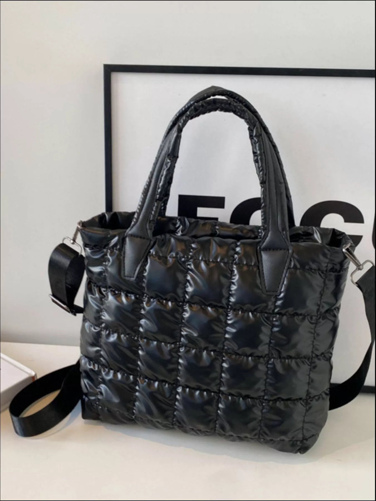 Bubble Textured Tote Crossbody Bag - URBANPICK FASHION