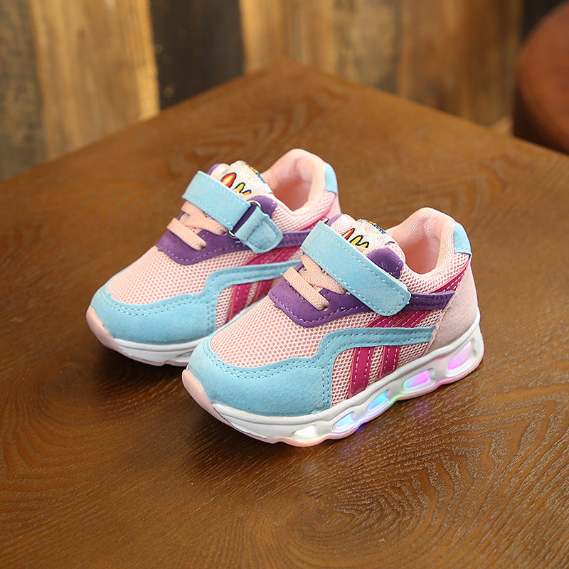 Kids Light-Up Breathable Running Sneakers