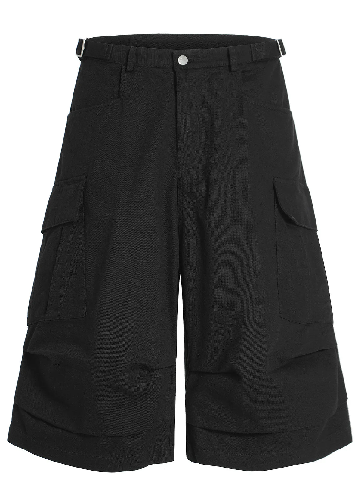 Men's Wide Leg Cargo Shorts with Flower Patch - URBANPICK FASHION