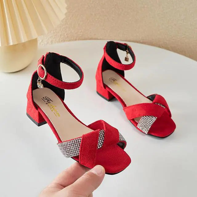 Girls' Summer Rhinestone Princess Sandals for Weddings - URBANPICK FASHION