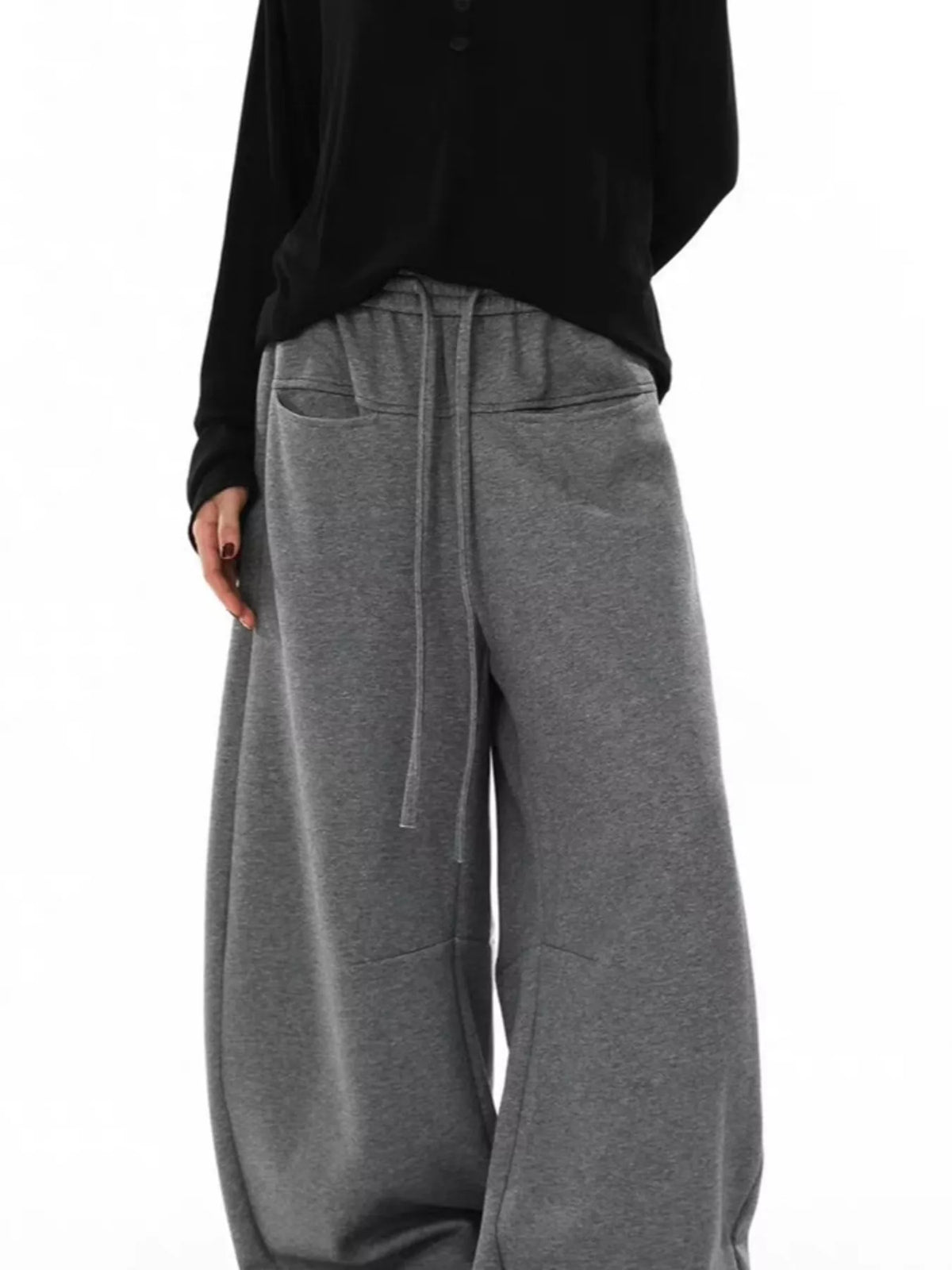 Men's Plus Size Drawstring Wide Leg Pants - URBANPICK FASHION