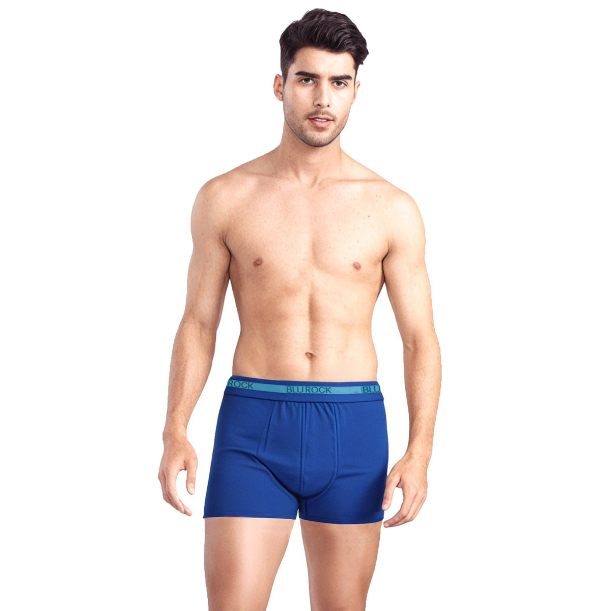 Blu Rock  Men's Stretch Cotton Boxer Briefs (3 Pack): White / SMALL-3PCS