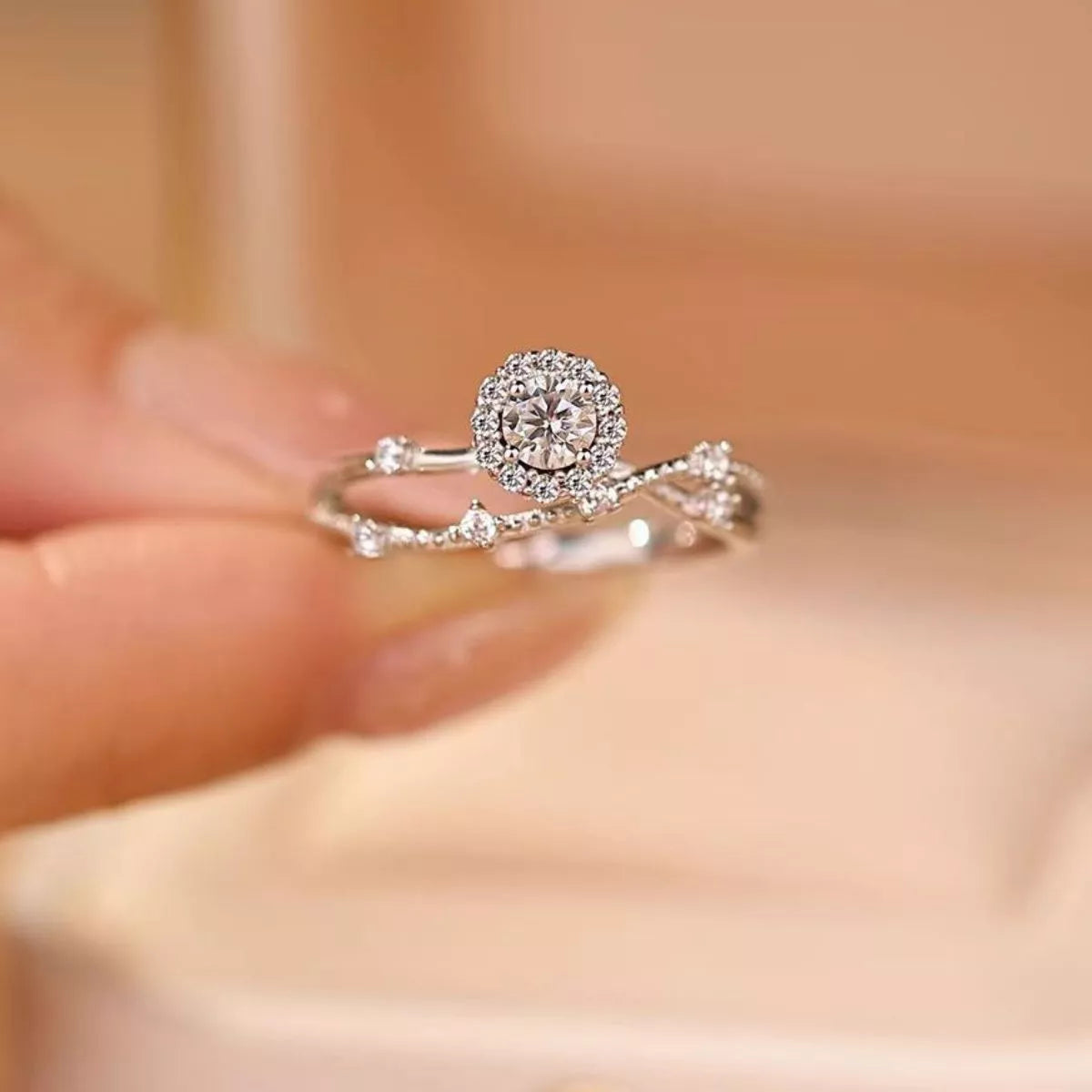 1 Carat 925 Sterling Silver Moissanite Layered Ring - URBANPICK FASHION