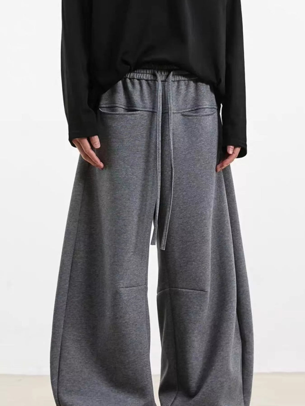 Men's Plus Size Drawstring Wide Leg Pants - URBANPICK FASHION