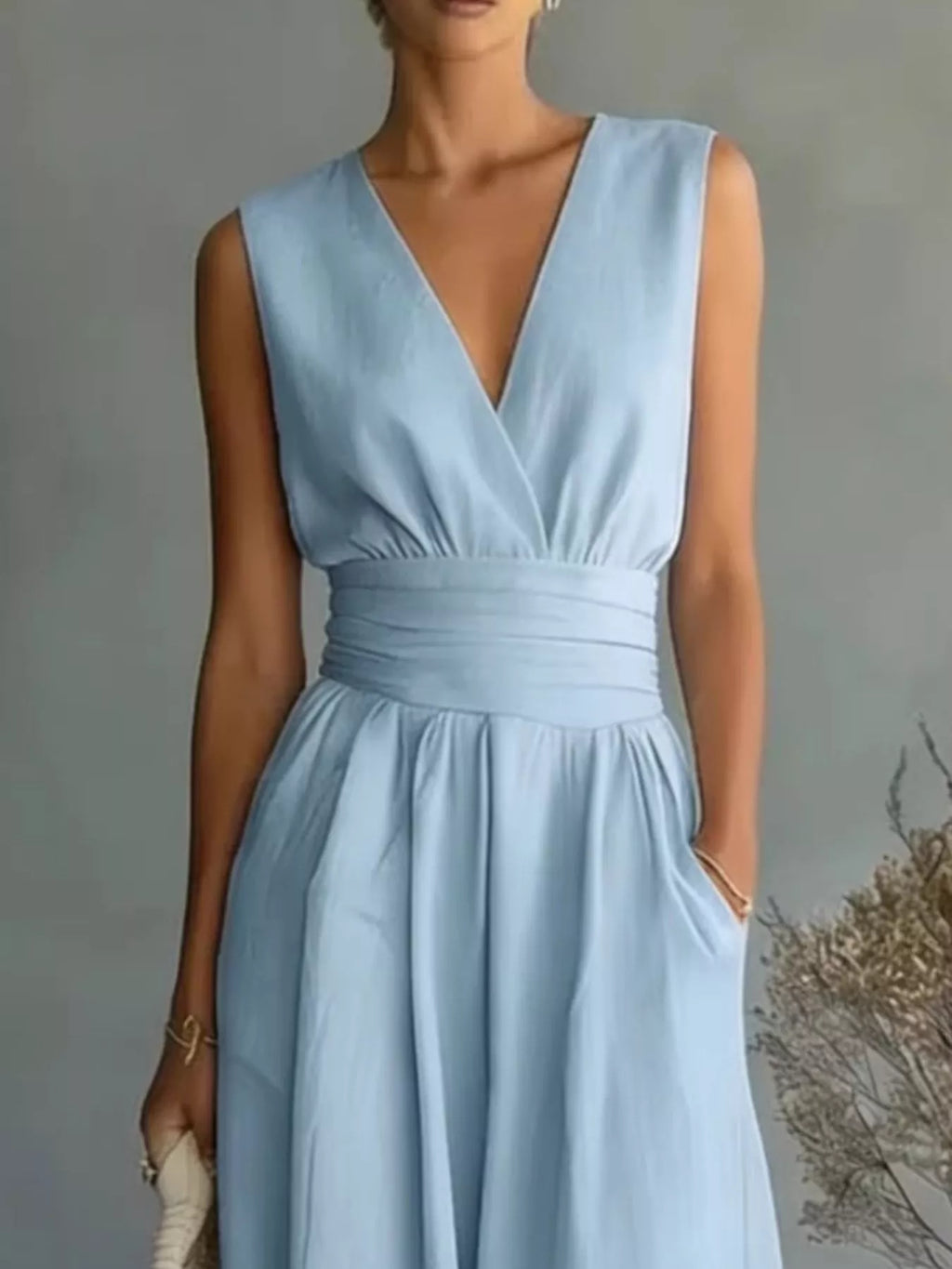 Full Size Sleeveless Wide-Leg Jumpsuit Plus Size - URBANPICK FASHION