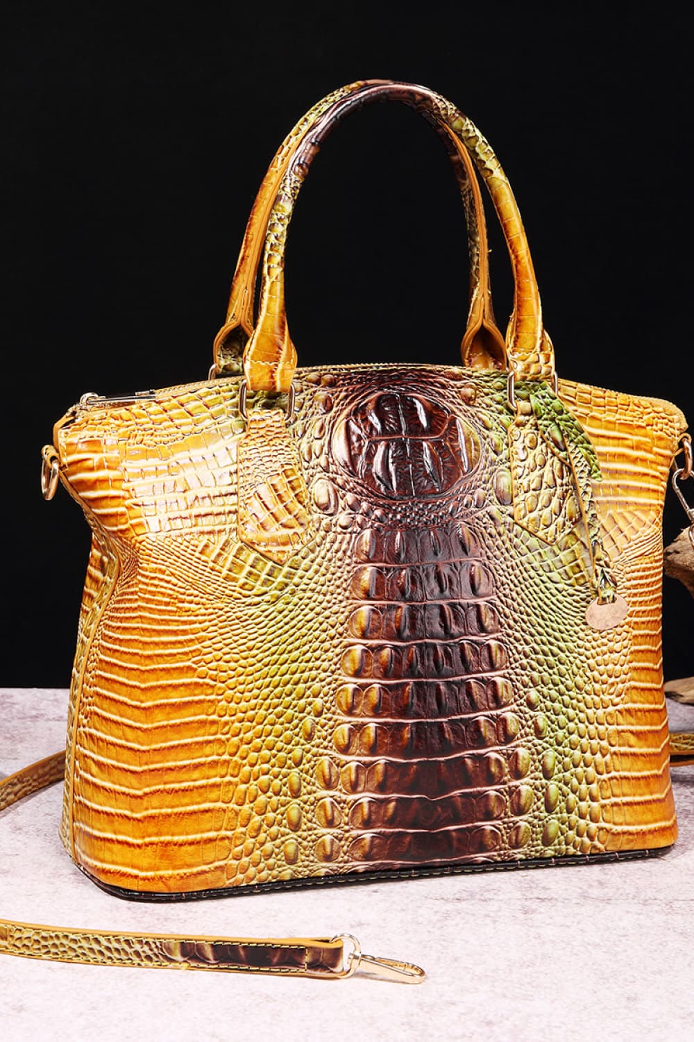 Gradient PU Leather Handbag - URBANPICK FASHION