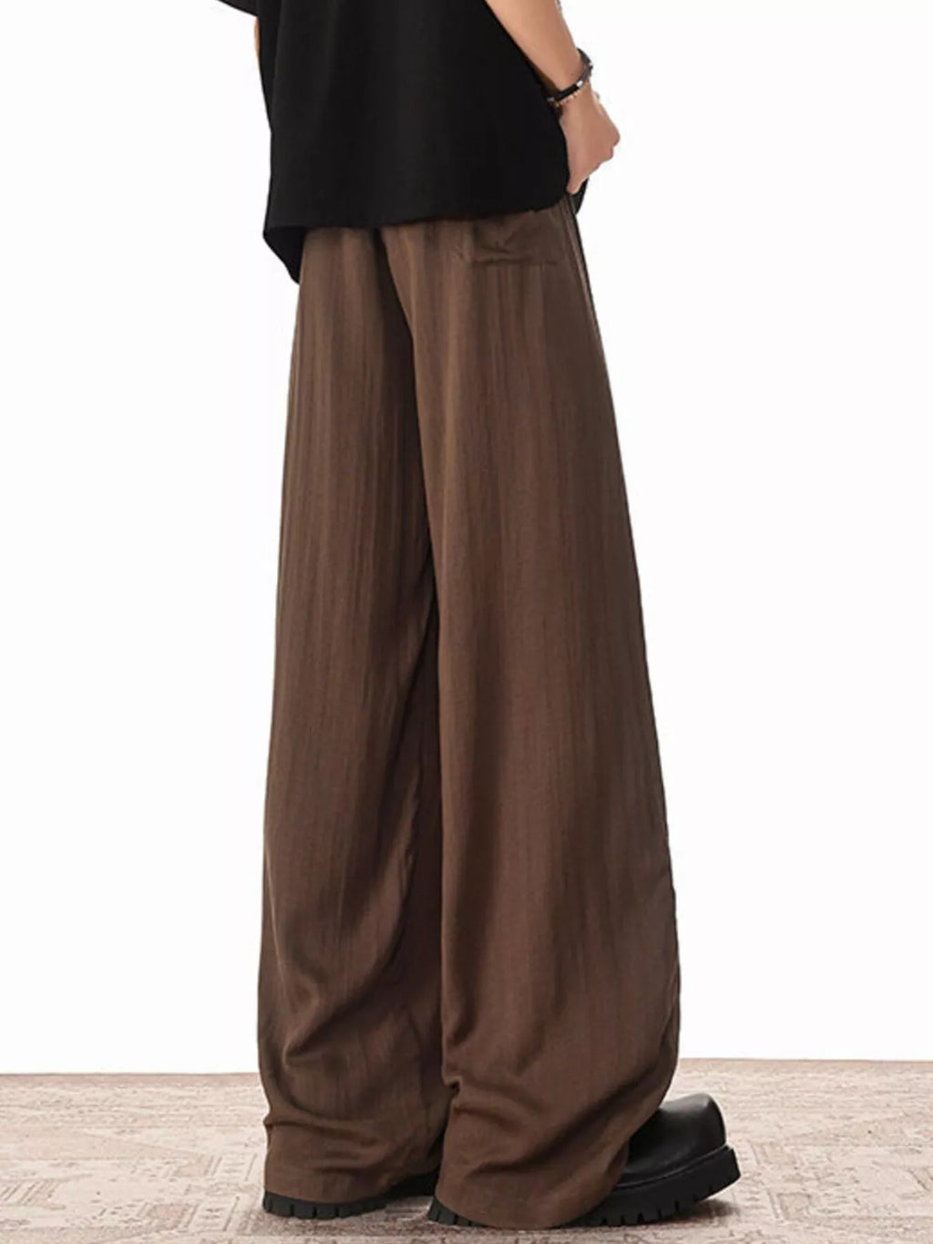 Men's Plus Size Wide Leg Drawstring Pants - URBANPICK FASHION
