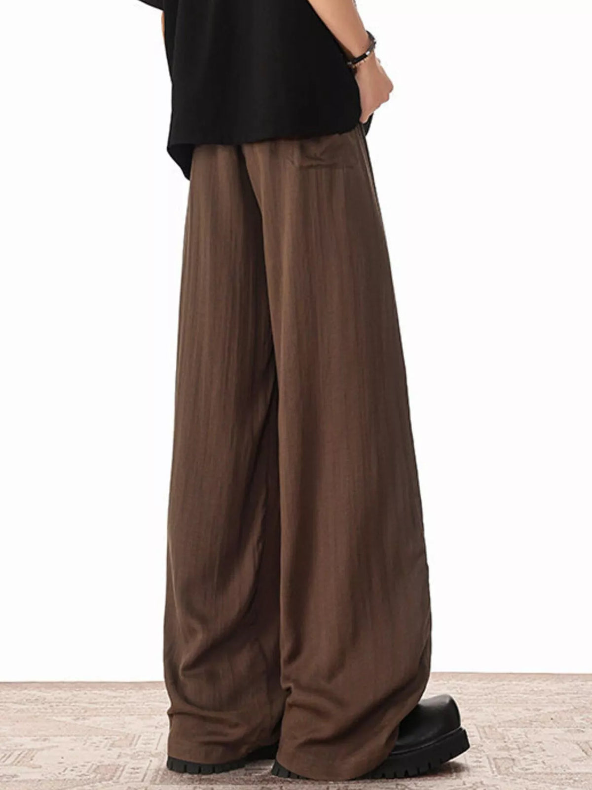 Men's Plus Size Wide Leg Drawstring Pants - URBANPICK FASHION