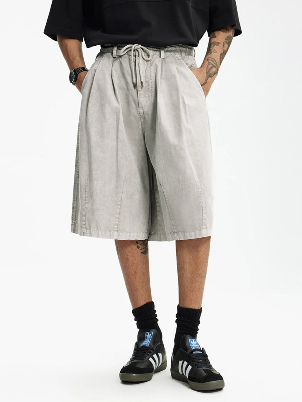 Men's Wide-Leg Shorts - URBANPICK FASHION