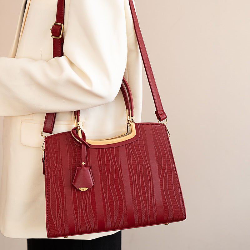 Leather Top Handle Handbag - URBANPICK FASHION