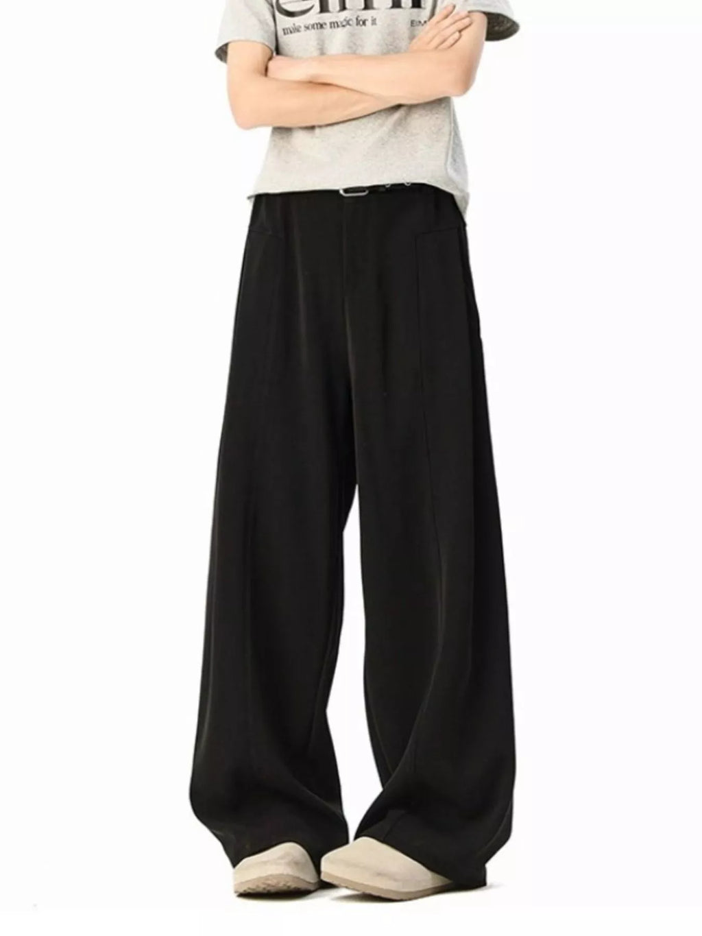 Men's Plus Size Wide-Leg Pants - URBANPICK FASHION