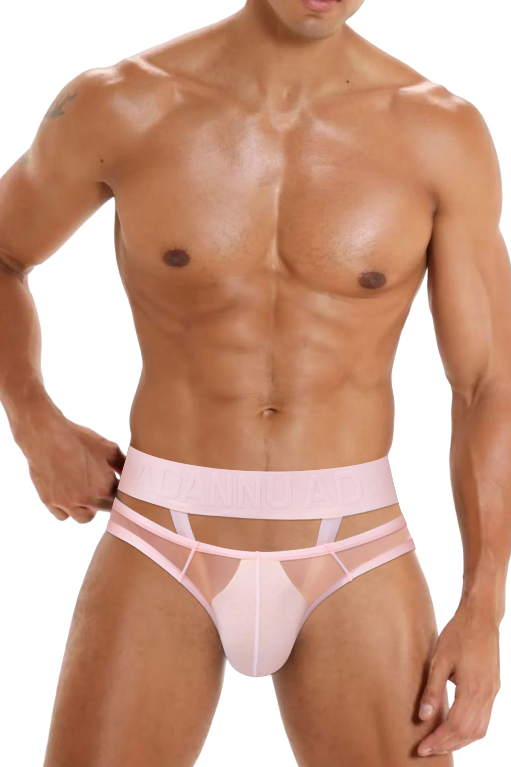 Men’s Sexy Sheer Thong with Ring & Strap Design - URBANPICK FASHION