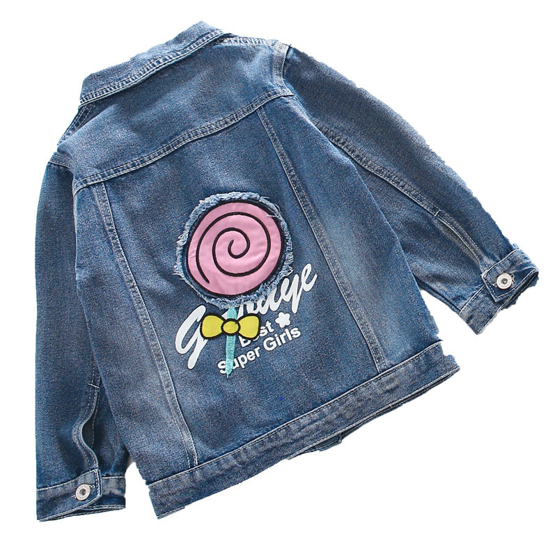 Girls Embroidered Denim Jacket