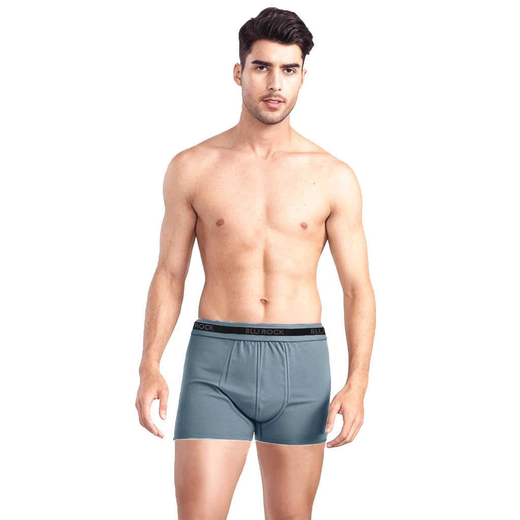 Blu Rock  Men's Stretch Cotton Boxer Briefs (3 Pack): White / SMALL-3PCS
