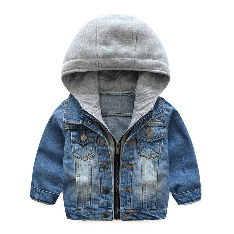Kids Washed Soft Denim Jacket – Blue