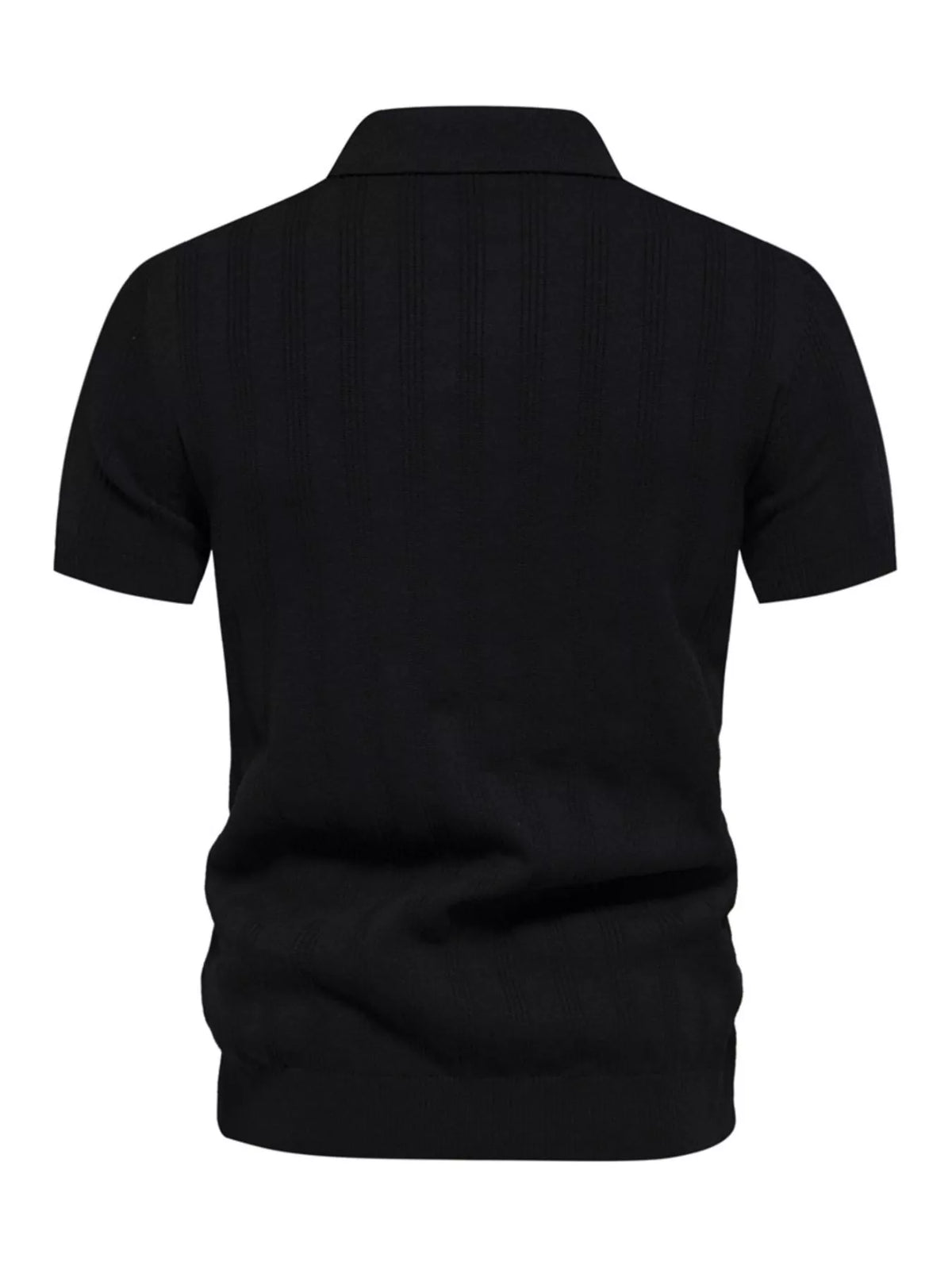 Men's Short Sleeve Knit Polo - URBANPICK FASHION