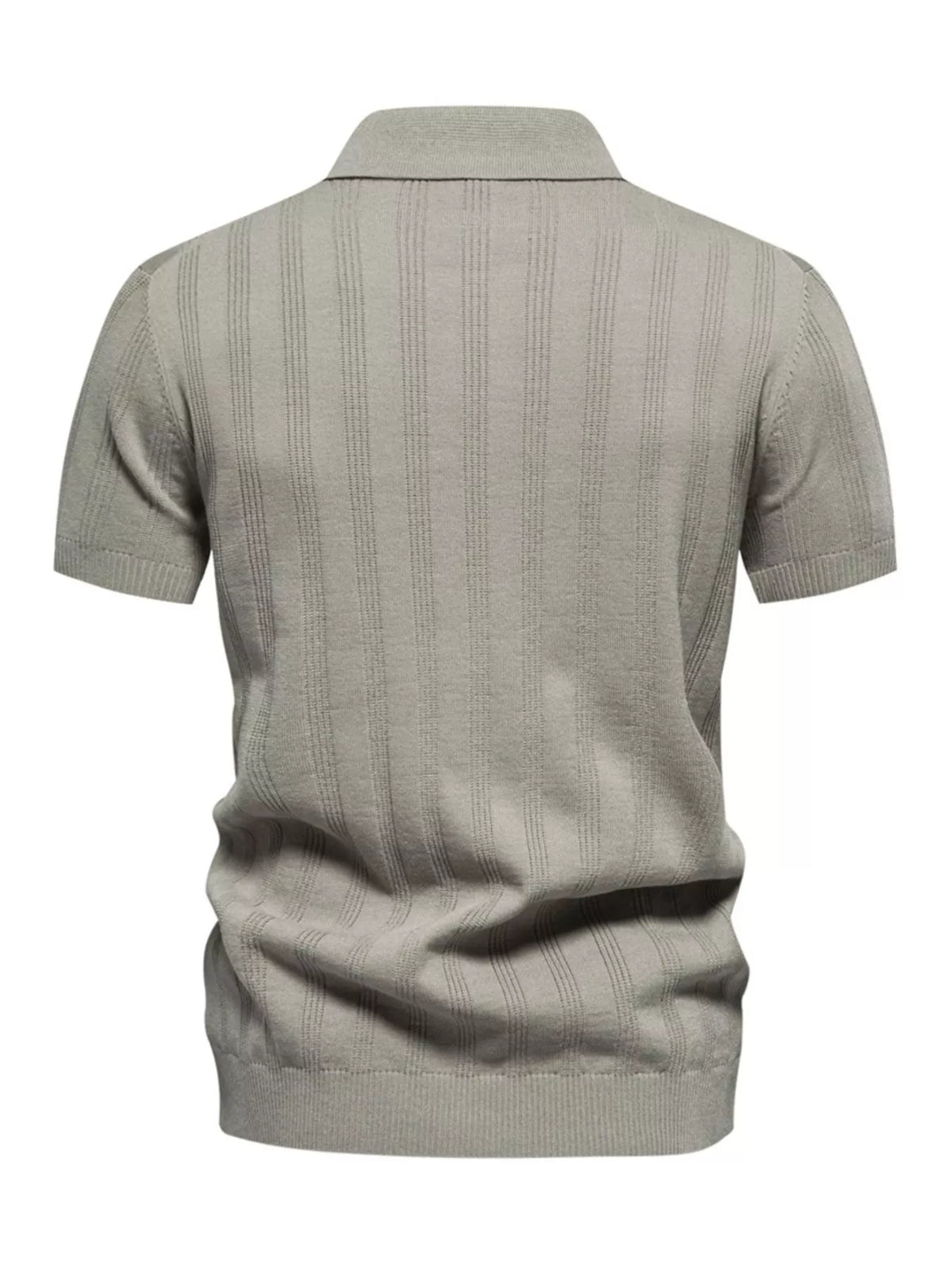 Men's Short Sleeve Knit Polo - URBANPICK FASHION