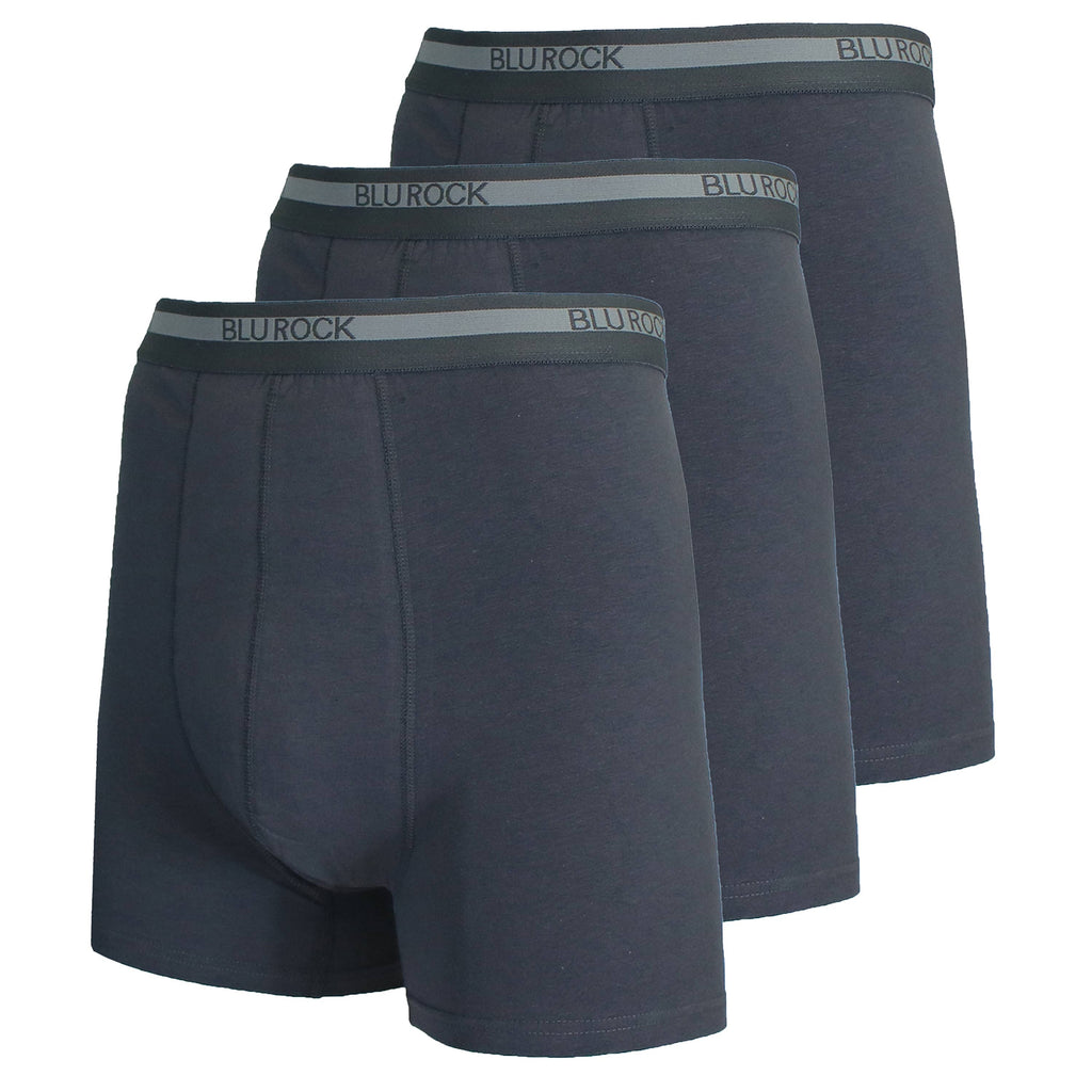 Blu Rock  Men's Stretch Cotton Boxer Briefs (3 Pack): White / MEDIUM-3PCS