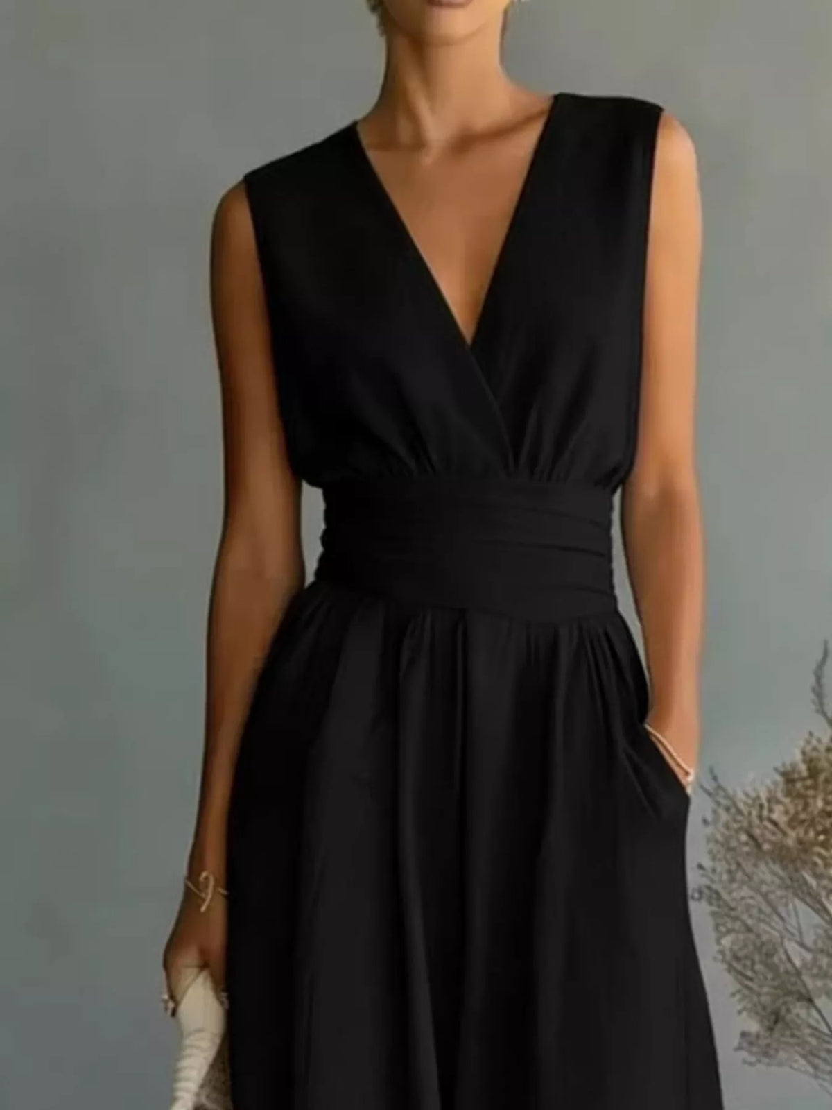 Full Size Sleeveless Wide-Leg Jumpsuit Plus Size - URBANPICK FASHION