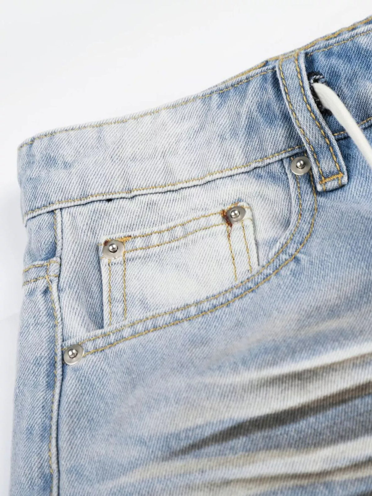 Men's Full Size Distressed Wide-Leg Capri Jeans Plus Size - URBANPICK FASHION