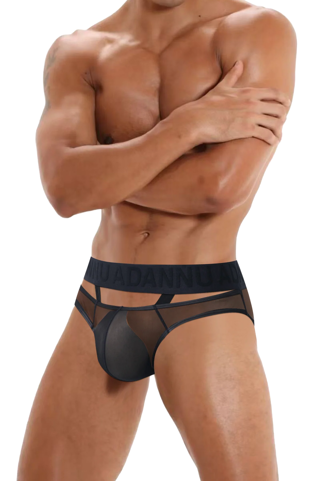 Men’s Sexy Sheer Thong with Ring & Strap Design - URBANPICK FASHION