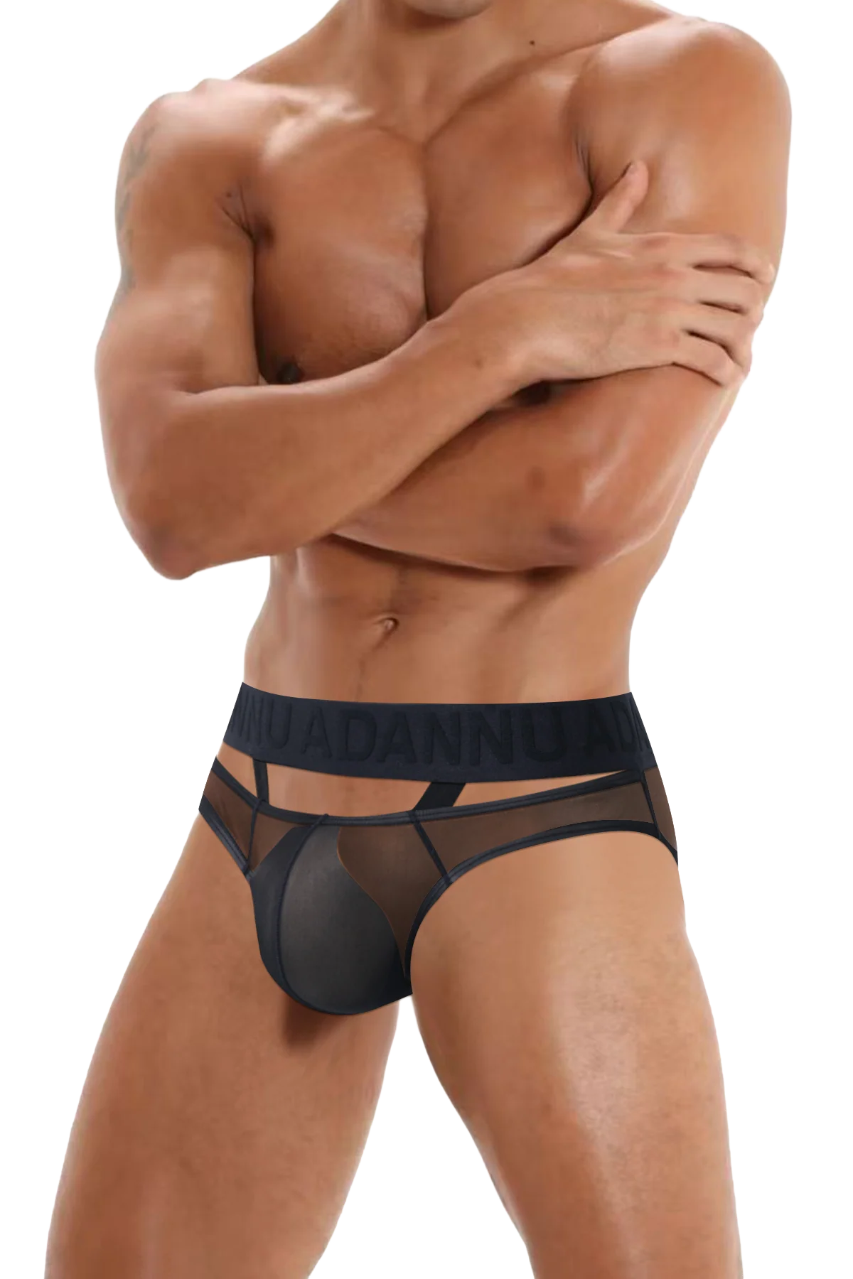 Men’s Sexy Sheer Thong with Ring & Strap Design - URBANPICK FASHION