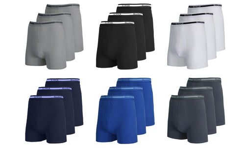 Blu Rock  Men's Stretch Cotton Boxer Briefs (3 Pack): White / LARGE-3PCS