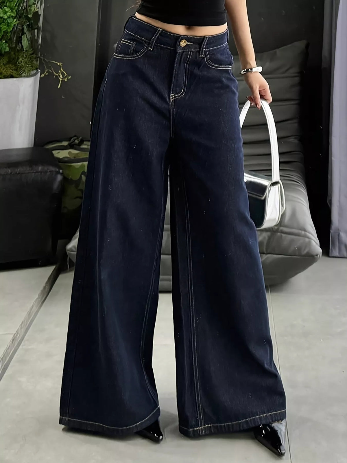 Wide Leg Jeans - URBANPICK FASHION