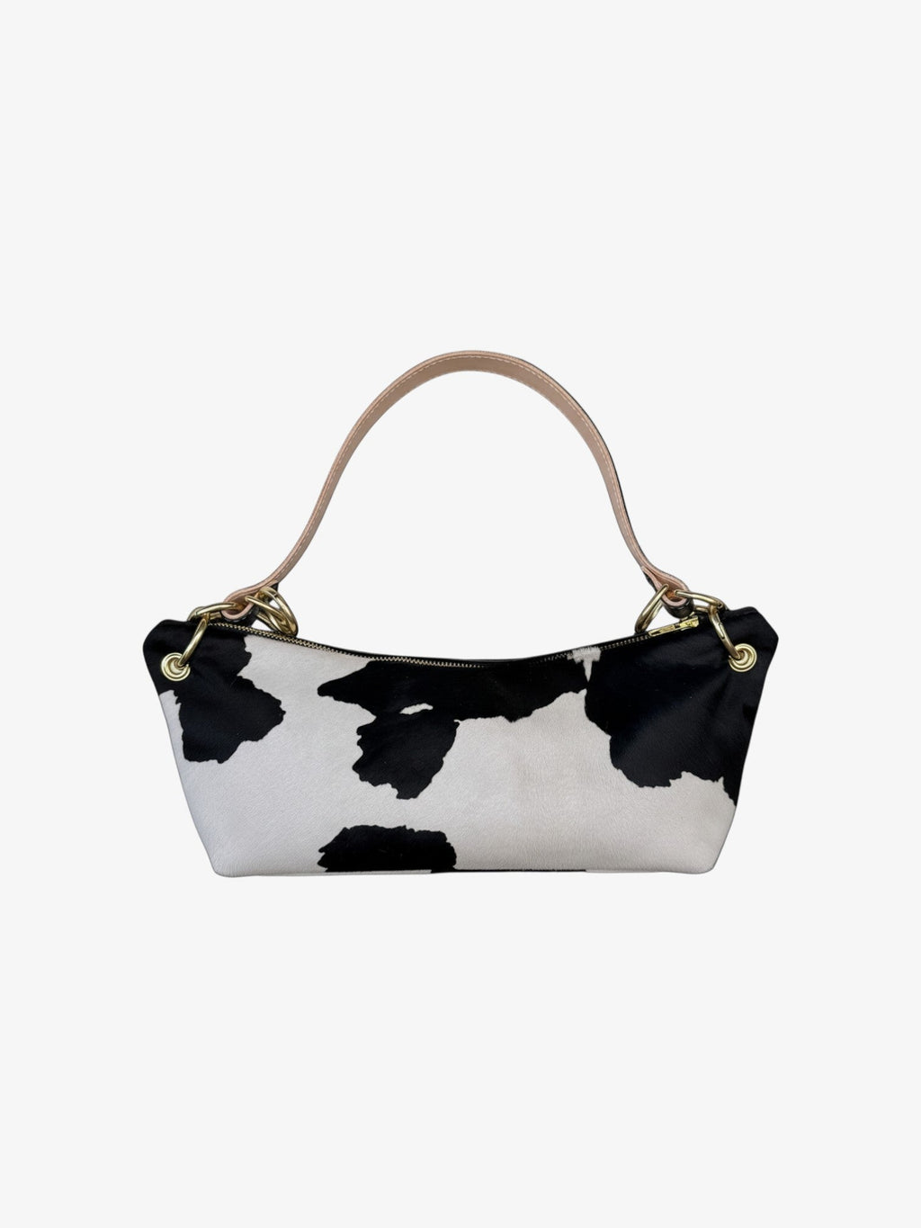 Blair Shoulder Bag, Cow Print-Black - URBANPICK FASHION