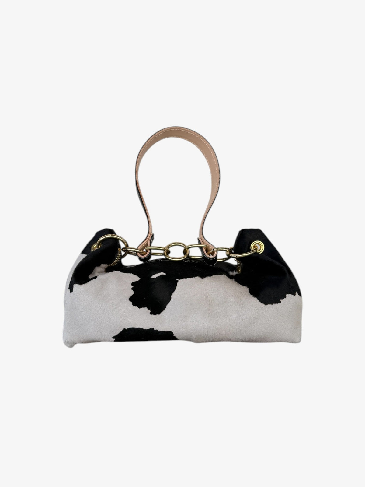 Blair Shoulder Bag, Cow Print-Black - URBANPICK FASHION