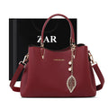 Top-Handle Leather Handbag - URBANPICK FASHION