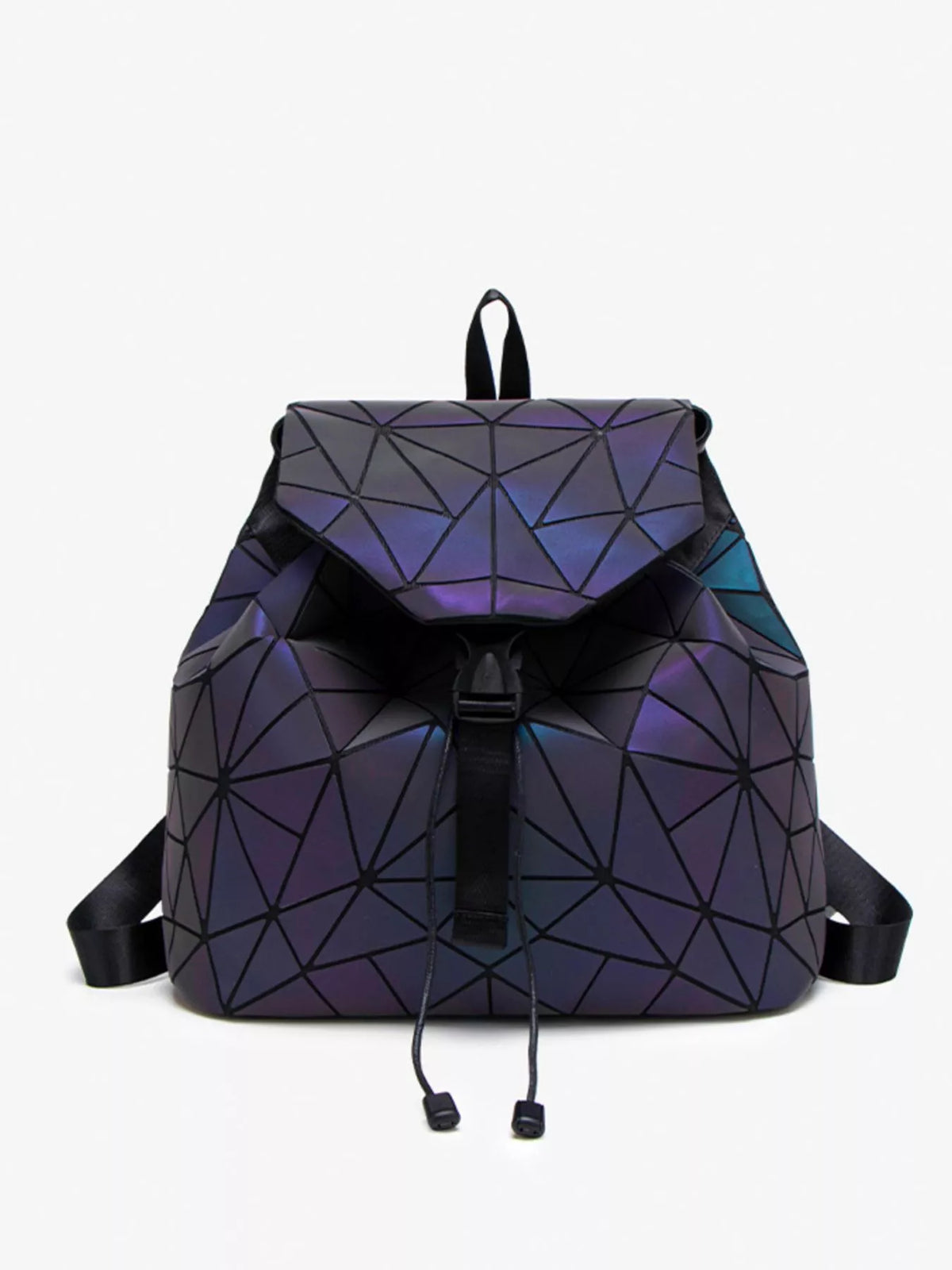 Geometric Buckle Backpack Bag - URBANPICK FASHION